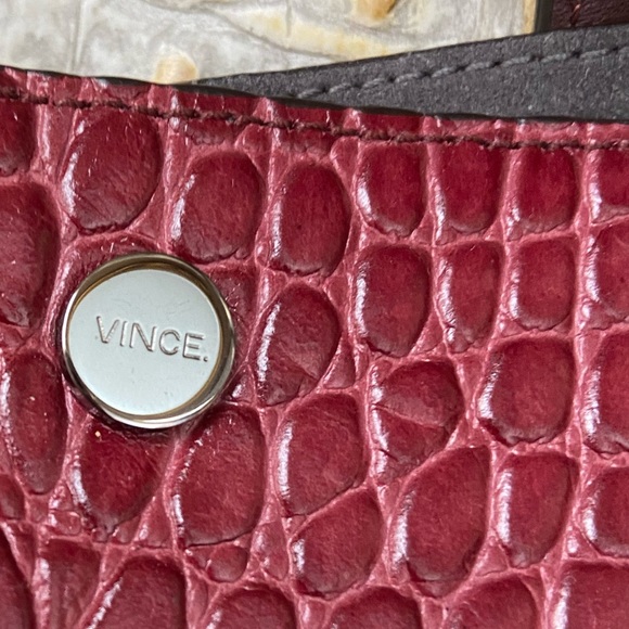 Vince Signature V Crocodile Embossed Tote - Picture 7 of 8